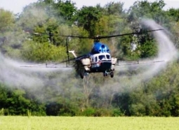 Инсектицидная защита пшеницы вертолетами